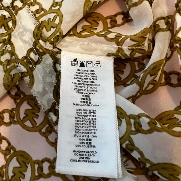 XL Michael Kors Sleeveless Button Down Tank Top with Ties - Picture 3 of 3